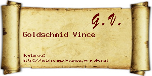 Goldschmid Vince névjegykártya