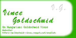 vince goldschmid business card